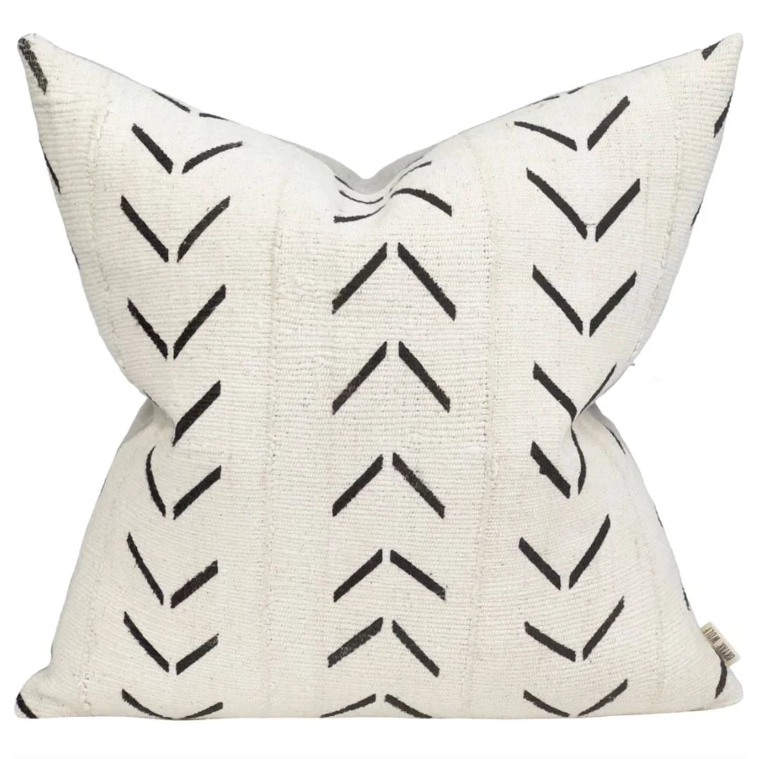 Black and white pillow, half moon mid century design, modern pillow, I –  Velvet Atelier Design