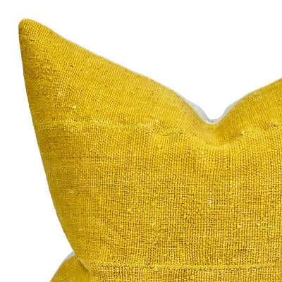designer pillow yellow african mudcloth