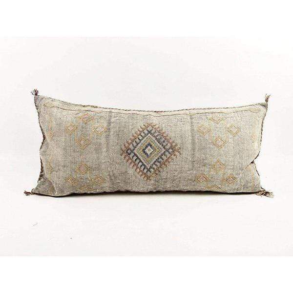 VIOLA  Grey, Teal, And Brown Patterned Throw Pillow